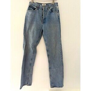 AGOLDE Women’s Light Wash Blue High Rise Straight Button Fly Denim Jeans 26